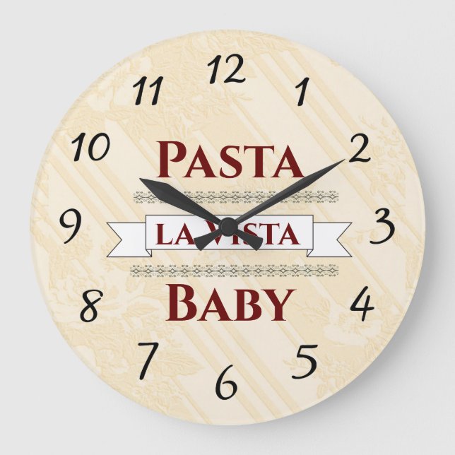 Reloj de pared infantil Pasta la Vista (Anverso)