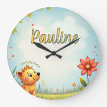 reloj de pared infantil personalizado - nombre per