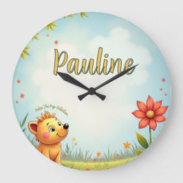 reloj de pared infantil personalizado - nombre per