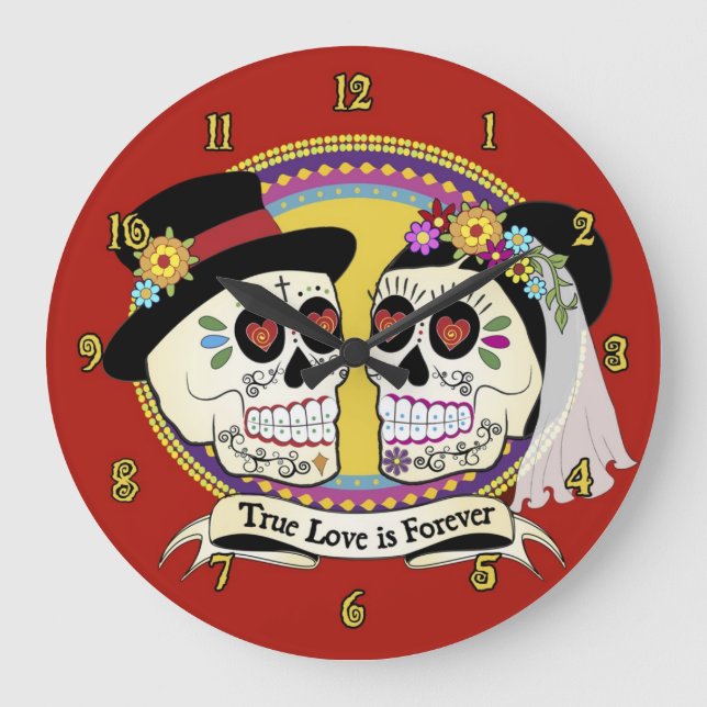 Reloj de pared (inglés) del Los Novios (Anverso)