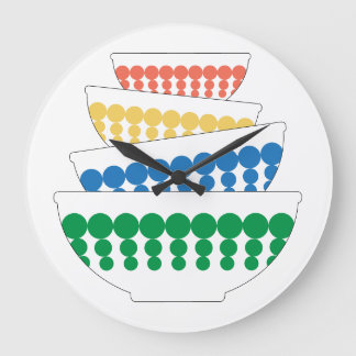 Reloj de pared inspirado en Pyrex bowl a mediados 