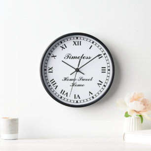 Reloj de pared intemporal con números romanos eleg