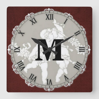 Reloj de pared intemporal del monograma del