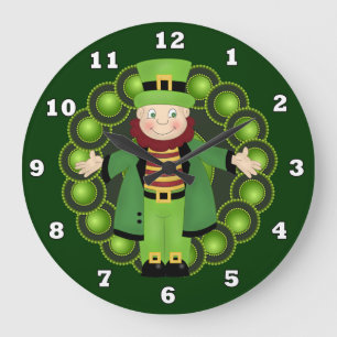 Reloj de pared irlandés del día de fiesta del