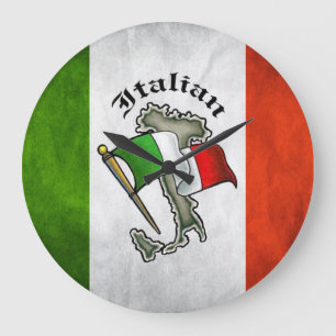 Reloj de pared italiano de la bandera Italia