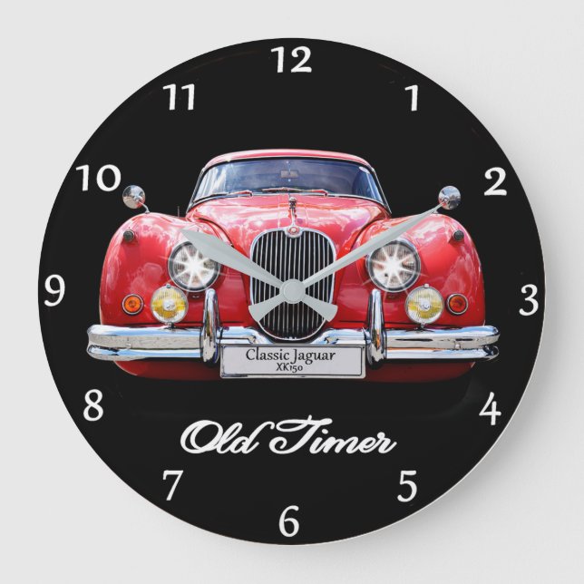 Reloj de pared Jaguar XK150 clásico (Anverso)