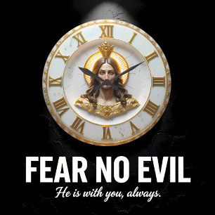 Reloj de pared Jesús Rey de Reyes de mármol