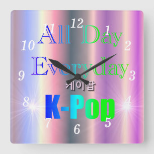Reloj de pared K-Pop diario