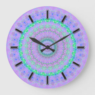 Reloj de pared kaleidoscopio de Living Purple Mand