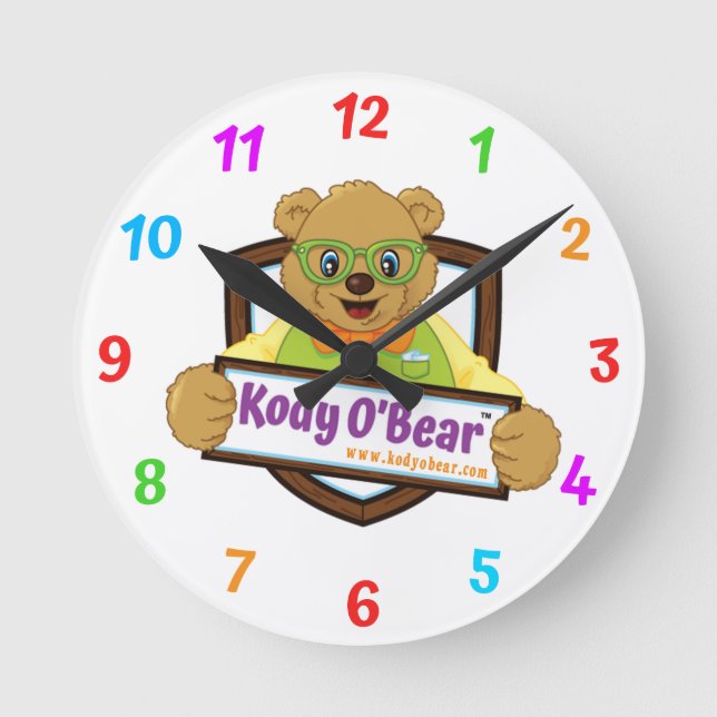 Reloj de pared Kody O'Bear (Anverso)