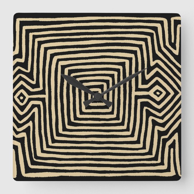 Reloj de pared Kuna Indian Tortuga Mola (Anverso)