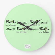 Reloj de pared "La fe es un estilo de vida"