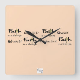 Reloj de pared "La fe es un estilo de vida"