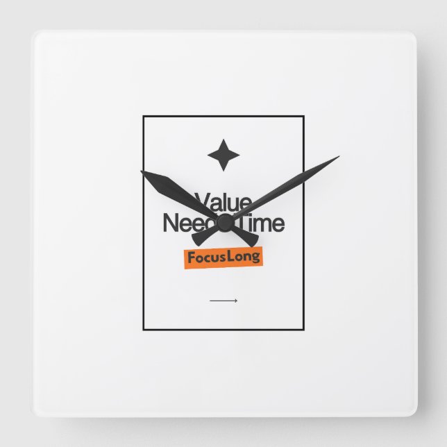 Reloj de pared largo enfocado | El valor necesita  (Anverso)