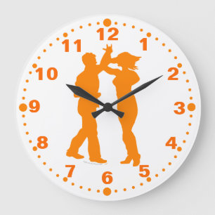 Reloj de pared latino de la vuelta de la danza de