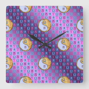 Reloj de pared Libra y Gallo de Fuego