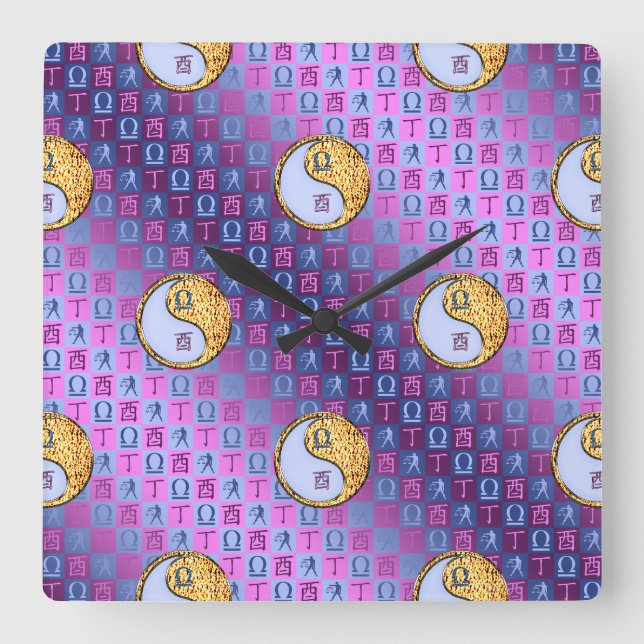 Reloj de pared Libra y Gallo de Fuego (Anverso)