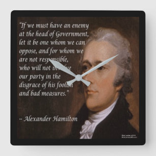 Reloj de pared "Líder enemigo" Alexander Hamilton