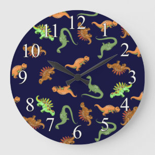 Reloj de pared lindo del dinosaurio de los niños