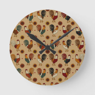 Reloj de pared lindo del gallo