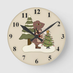 Reloj de pared lindo del navidad