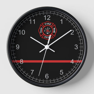 Reloj De Pared Línea roja fina