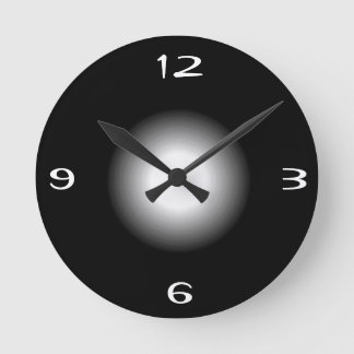 Reloj de pared liso con negro y blanco >Pautado Só