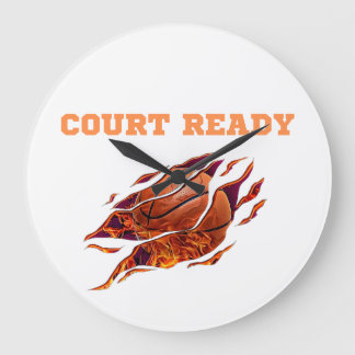 Reloj de pared listo para cancha de baloncesto