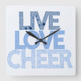 Reloj de pared Live Love Cheer