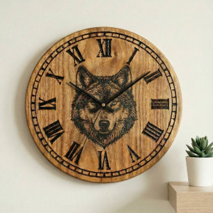 Reloj de pared lobo – Guardián silencioso del salv