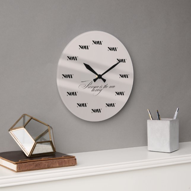 Reloj de pared lujoso "NOW" (Oficina)