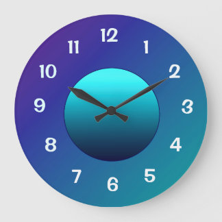Reloj de pared Luna Azul Acuático Atmosférico