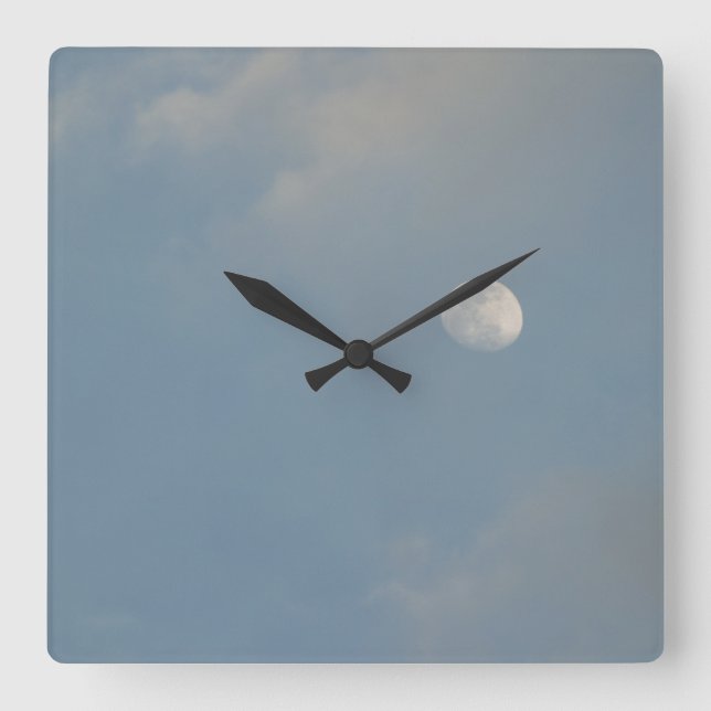 Reloj de pared Luna de Cielo Azul (Anverso)