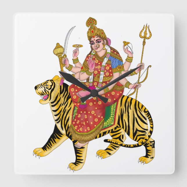 Reloj de pared Maa Durga (Anverso)