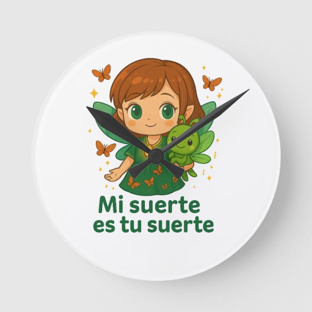 Reloj de pared Magical Fairy – ManoMadre Tati Coll (Anverso)