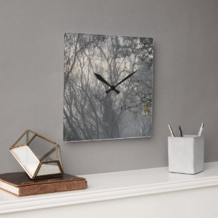 Reloj de pared mágico brumoso, acrílico cuadrado d
