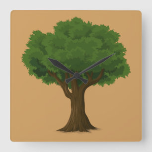 Reloj de pared magnífico del diseño del árbol