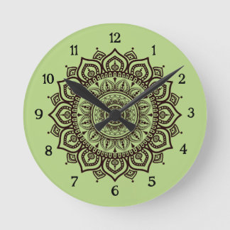 Reloj de pared Mandala Decoración elegante y espir