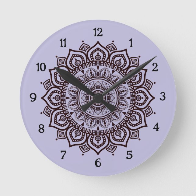 Reloj de pared Mandala Decoración espiritual elega (Anverso)