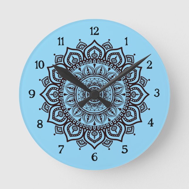 Reloj de pared Mandala Decoración espiritual elega (Anverso)