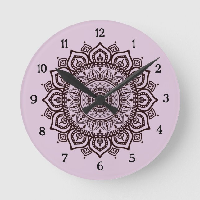 Reloj de pared Mandala Decoración espiritual elega (Anverso)