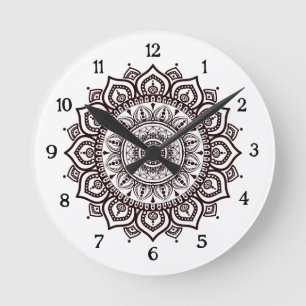 Reloj de pared Mandala Decoración espiritual elega