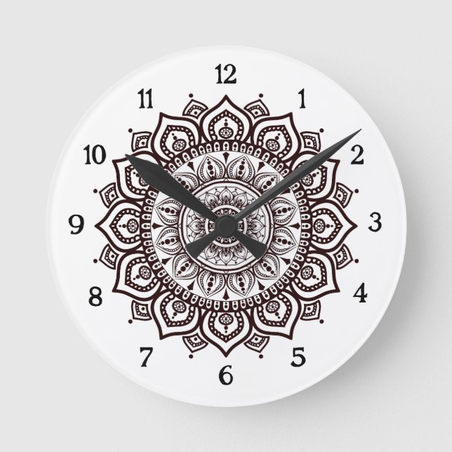 Reloj de pared Mandala Decoración espiritual elega (Anverso)