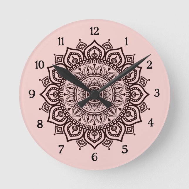 Reloj de pared Mandala Decoración espiritual elega (Anverso)