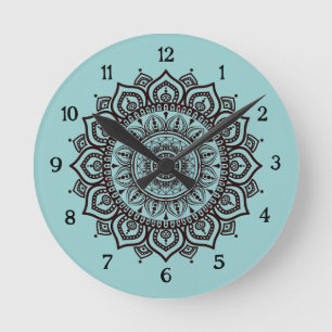 Reloj de pared Mandala Decoración espiritual elega