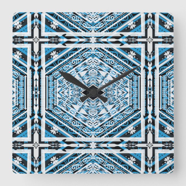 Reloj de pared Mandala Tribal Nouveau (Anverso)