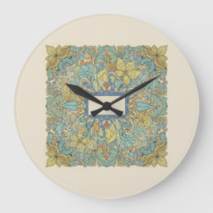 Reloj de pared Mandala Zentangle Artístico