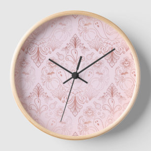 Reloj de pared, marco de madera natural redondo de