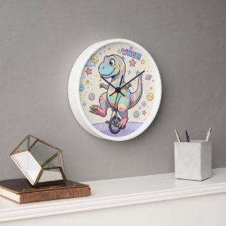 Reloj de pared, marco de madera natural redondo de