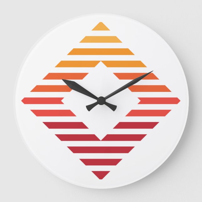 Reloj de pared, marco de madera natural redondo de (Anverso)